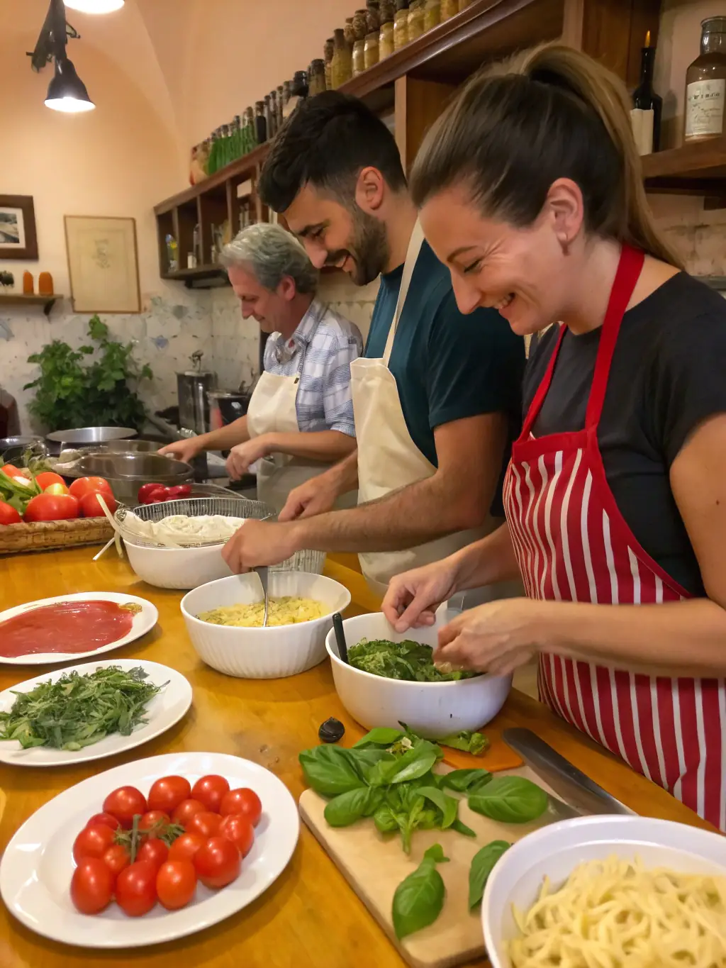 A picture of a traditional French cooking class, with participants learning to prepare regional specialties under the guidance of a local chef.